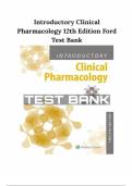 Test Bank  For  Roaches Introductory Clinical  Pharmacology 12th  Edition By  Susan M Ford||ISBN NO-10,1975163737||ISBN NO-13,978-1975163730||Complete Guide A+||All Chapters.