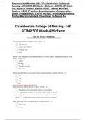 Maternal-Child Nursing (NR 327) Chamberlain College of Nursing - NR 507NR 507 Week 4 Midterm - 507NR 507 Week four Midterm. Midterm Week 4 NR507 Latest Verified Review 2023 Practice Questions and Answers for Exam Preparation, 100% Correct with Explanation