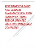 TEST BANK FOR BASIC AND CLINICAL PHARMACOLOGY 15TH EDITION KATZUNG TREVOR UPDATED  (PAGES 822 COMPLETE).pdf