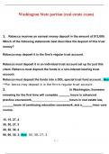 Washington State portion (real estate exam) questions and answers 2023 graded A