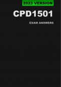 CPD1501 Latest Exam Answers (2023) - Oct/Nov [A+]