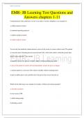 EMR- JB Learning Test Questions and Answers chapters 1-11 |Graded A+