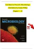 Test Bank For Prescott's Microbiology 12th Edition By Willey Chapter 1-42|Complete