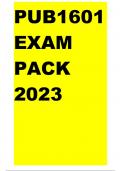 PUB1601 EXAM PACK 2023