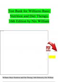Test Bank - Williams Basic Nutrition and Diet Therapy 16th Edition by Nix William All Chapters 1 - 23, Newest Version