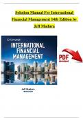 Solution Manual For International Financial Management 14th Edition by Jeff Madura| Complete Verified Chapter's |