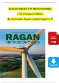 Solution Manual For Microeconomics, 17th Canadian Edition, By Christopher Ragan, All Chapters 1 - 20, Complete Newest Version