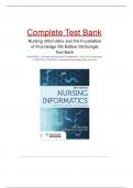 Test Bank Nursing Informatics and the Foundation of Knowledge, 5th Edition (2021,McGonigle) | Complete Guide