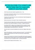 VECTOR SOLUTIONS TITLE IX RIGHTS AND PROTECTIONS PRACTICE EXAM WITH COMPLETE SOLUTION UPDATE