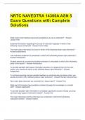 NRTC NAVEDTRA 14300A ASN 5 Exam Questions with Complete Solutions 