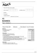 AQA AS BUSINESS Paper 2 Business 2 June 2023 question paper