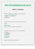 Final Exam - NUR2755 / NUR 2755 (Latest 2023 / 2024): Multidimensional Care IV / MDC 4 - Rasmussen