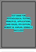 TEST BANK FOR PSYCHOLOGICAL TESTING PRINCIPLES, APPLICATIONS, AND ISSUES, 9TH EDITION, ROBERT M. KAPLAN, DENNIS P. SACCUZZO.pdf