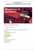 Test Bank For Microbiology: An Introduction 13th Edition by Tortora, Funke, Case 9780134605180 Chapter 1-28 Complete Guide.