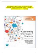 TEST BANK FOR ACCOUNTING INFORMATION SYSTEMS, 15TH EDITION BY ROMNEY, STEINBART, SUMMERS, WOOD A+ VERIFIED