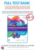 Test bank for Nursing Research in Canada 5th Edition by Mina Singh (2022/2023), 9780323778985, Chapter 1-21 All Chapters with Answers and Rationals