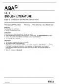 GCSE English literature paper 1 2023- Shakespeare and the 19th-century novel