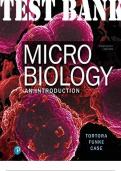 TEST BANK for Microbiology: An Introduction, 13th Edition by Tortora Gerard; Funke Berdell, Case; Weber and Bair. ISBN 9780134717968 (Complete 6Chapters 1-28)