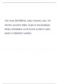 TEST BANK For Maternal Child Nursing Care 7th Edition by Shannon E. Perry, Marilyn J. Hockenberry, Mary Catherine Cashion |Complete 2023 Chapter 1 - 50| 100 % Verified UPDATED