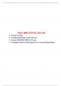  NSG 6001 Final Exam / NSG6001 Final Exam: Advanced Practice Nursing I, South University