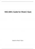 NSG 6001 WEEK 4 QUIZ 2, Advanced Practice Nursing I, South University