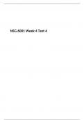 NSG 6001 Week 4 Test 4, Advanced Practice Nursing I, South University