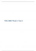 NSG 6001 Week 1 Test 1, Advanced Practice Nursing I, South University