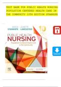 TEST BANK For Public Health Nursing, Population Centered Health Care in The Community 10th Edition by Stanhope, All Chapters 1 - 46, Complete Newest Version