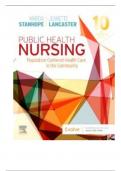 TEST BANK FOR PUBLIC HEALTH NURSING: POPULATION-CENTERED HEALTH CARE IN THE COMMUNITY, 10TH EDITION BY MARCIA STANHOPE  & JEANETTE LANCASTER (9780323582247) ALL 45 CHAPTERS FULLY  COVERED NEWEST TEST BANK