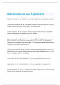 Data Structures and Algorithms  Wgu - C949|138 Questions with 100% Correct Answers | Updated & Verified
