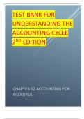 Test Bank for Understanding the Accounting Cycle 2nd Edition 2024 latest update 