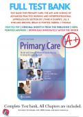Test Bank for Primary Care: The Art and Science of Advanced Practice Nursing and Interprofessional Approach 6th Edition  Dunphy, 9781719644655, Chapter 1-88 All Chapters with Answers and Rationals