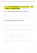 CHAPTER 12 TEST HSA 3111 WITH 100% CORRECT ANSWERS.|GUIARANTEED SUCCESS