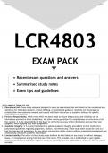 LCR4803 EXAM PACK 2023 - DISTINCTION GUARANTEED