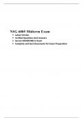NSG 6005 Midterm Exam , (Version 1) NSG6005: ADVANCED PHARMACOLOGY, South University