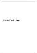 NSG 6005 Week 4 Quiz 4, (Version 3) NSG6005: ADVANCED PHARMACOLOGY, South University