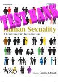TEST BANK for Human Sexuality: A Contemporary Introduction 3rd Edition by Caroline Pukall ISBN 9780199036554. (All Chapters 1- 19)