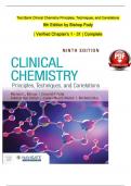 TEST BANK for Clinical Chemistry Principles, Techniques, and Correlations 9th Edition by Bishop Fody | Verified Chapter's 1 - 31 | Complete Newest Version
