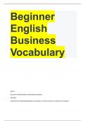 Beginner English Business Vocabulary