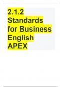 2.1.2 Standards for Business English APEX