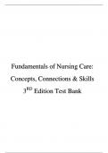 Test Bank For Fundamentals of Nursing Care 3rd Edition All Chapters Updated A+