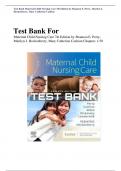 Test Bank Maternal Child Nursing Care 7th Edition by Shannon E. Perry, Marilyn J. Hockenberry, Mary Catherine Cashion All Chapters (1-50) | A+ ULTIMATE GUIDE 2023