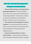 PSYC 435 : Abnormal Psychology Quiz 2 Concepts| A+ Graded Solutions