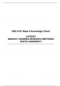 NSG 6101 Week 8 knowledge Check, NRM Week 8 knowledge Check, NSG6101:  NURSING RESEARCH METHODS SOUTH UNIVERSITY