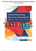 Test Bank for Understanding Nursing Research , 7th Edition ,Susan Grove, Jennifer Gray |All chapters| COMPLETE GUIDE A+