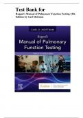 Test Bank For Ruppel's Manual of Pulmonary Function Testing 12th Edition by Carl Mottram |All Chapters | Complete Guide 2023 A+ |ISBN NO:13,978-0323762618|