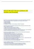   NCLEX RN 2021 Review questions and answers well illustrated.