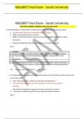 NSG3007 Final Exam - South University 