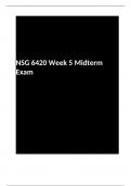 NSG 6420 Week 5 Midterm (Version 3), South University