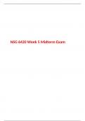 NSG 6420 Week 5 Midterm (Version 2), South University